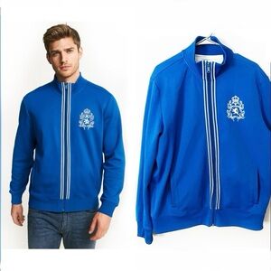 Vintage Y2K Express Mens Warm Up Track Jacket XL Blue Retro Sport Blokecore